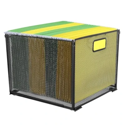 Image of Hanging File Organizer A4 Size, Holder Box with Handle, Letter Sized Metal Mesh Crate, Folder Foldable Desktop for Home Office