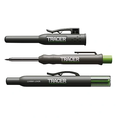 Image of TRACER Deep Hole Construction Pencil with 6x Replacement Lead Pack and accompanying Site Holsters all in one Marking Kit