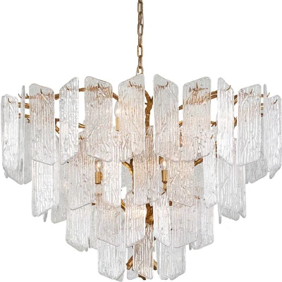 Image of Piemonte 12 Light Chandelier Gold Leaf