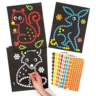 Image of Baker Ross AC158 Woodland Animal Dotty Art (Pack of 8)