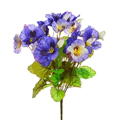 Image of CB Imports Artificial Pansy Bush Purple