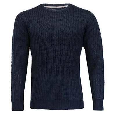 Image of BRAVE SOUL Men&#039;s Jumpers 181BINARYC Navy X Large