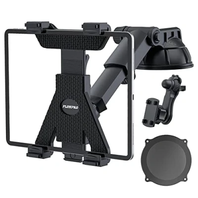 Image of Tablet Holder for Car Mount,Universal Dashboard Windshield Suction Cup Sticky Gel with Telescopic Extension Rod 360 Adjustable Rotating iPad/iPad Air/iPad Mini Samsung Galaxy size 6&quot; 10.5&quot;