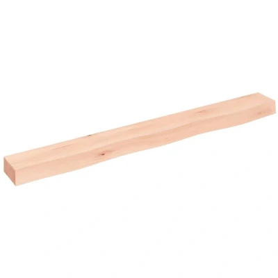 Image of vidaXL Wall Shelf 100x10x6 cm Untreated Solid Wood Oak