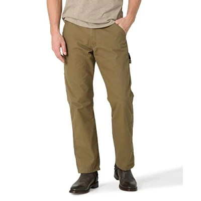 Image of Wrangler Authentics Men&#039;s Classic Carpenter Jean, Olive Drab Canvas, 40W x 34L