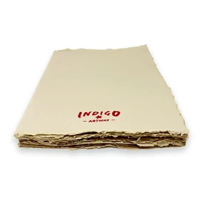 Image of Artway Indigo Cotton Rag Paper Sketchbook Block A4 Light Stone 60 Sides/30 Pages of 200gsm Mid Texture 100%