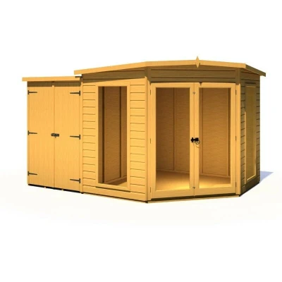 Image of Shire Greenhouses Barclay with Side Shed 8 X 12