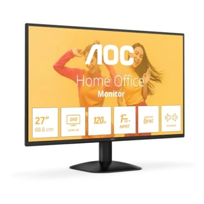 Image of AOC Q27B35S3 27 inch Quad HD monitor, 120 Hz, Adaptive Sync., HDR10 (2560x1440, HDMI 2.0, DisplayPort 1.4) black