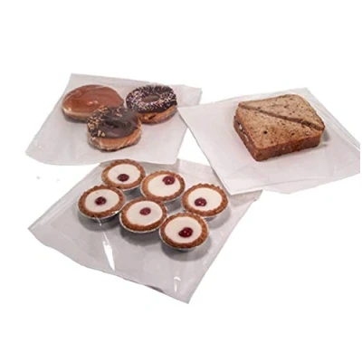 Image of 100 12&quot; x 18&quot; Cellophane White Film Front Paper Bags Clear Fronted Sandwich Food Storage Photo Catalogue Magazine Display