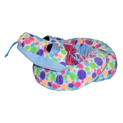 Image of Wild Republic Snake Plush, Stuffed Animal, Plush Toy, Pet Snake, Polka Dots, 54 Inches