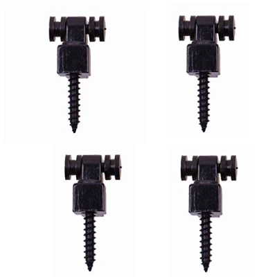 Image of Roller String Tree Guides Retainer (4 pcs) for Fender Strat Stratocaster Tele Telecaster Electric Guitar (Black)