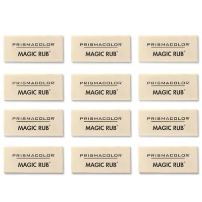 Image of PRISMACOLOR Magic Rub Eraser, No. 1954, 12 pieces, 1 box