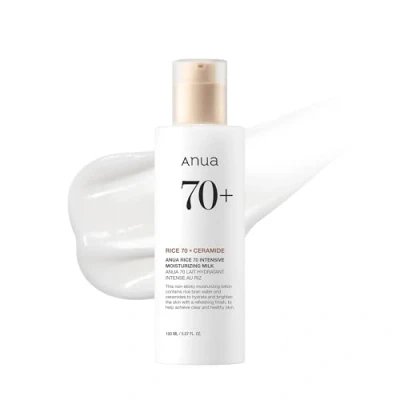 Image of ANUA Rice 70 Intensive Moisturizing Milk, Lotion for Deep Hydration and Nourishing, Glowy Glass Skin, Water, Niacinamide, Ceramides, Lightweight, Korean Skincare, 150ml/5.07fl.oz.