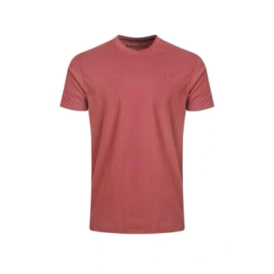 Image of Weird Fish Hooked Branded T Shirt Rosewood Size S
