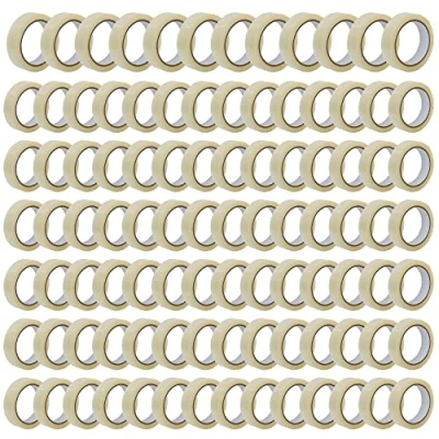 Image of Coselena 96 Pack Cellotape Roll 24mm x 66m Heavy Duty Sticky Packaging Tape Easy to Use Crystal Clear Parcel Ideal Packing for Dispenser, Gun &amp; Cardboard Boxes Moving