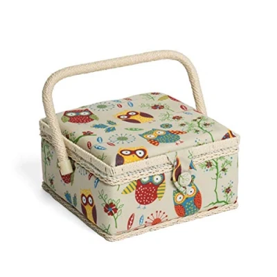 Image of Hobby Gift MRS 9 Sewing Box: Small, Owl, 20 x 11 cm