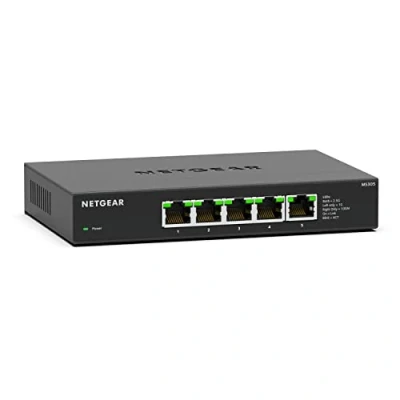 Image of NETGEAR 5 Port 2.5GB Switch (MS305) Multi Gigabit Ethernet x 1G/2.5G Ports Desktop or Wall Mount, and Limited 3 Year Protection