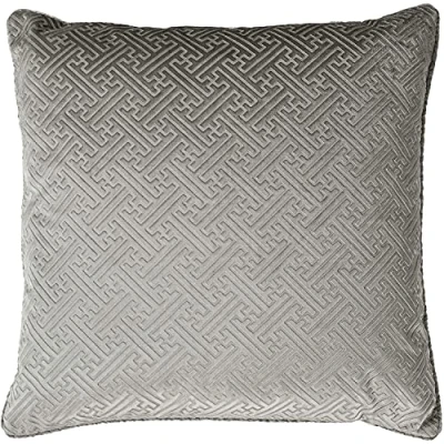 Image of Paoletti Florence Cushion Cover, Silver, 55 x 55cm