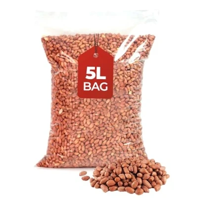 Image of Beewarm Premium Wild Bird Food 5L Bag Peanuts Whole for Garden Birds High Energy, No Mess Feed (5L, Whole)