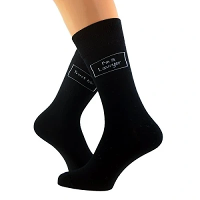 Image of GTR Trust me I&#039;m a Lawyer Cotton Rich Socks. Adult size UK 6 12 Euro 39 46 (X6S042)