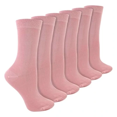 Image of Sock Snob Ladies Merino Wool Socks with Bamboo Blend Everday Lightweight (4 8, Pink)