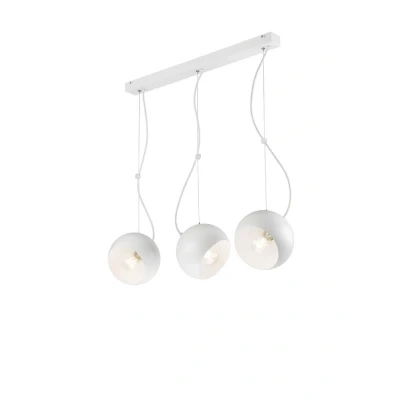 Image of Inez Bar Pendant Ceiling Light White, 3x E27