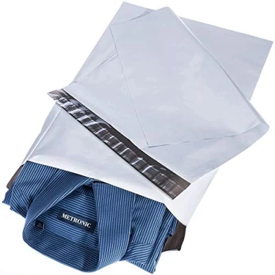Image of 25pc 30.5x39.5cm Postage Bag Waterproof Shipping Mailers Mailing for Clothes Envelopes Posting Bags Packaging, White
