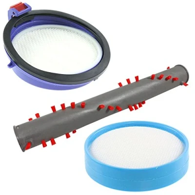 Image of SPARES2GO Pre &amp; Post Motor HEPA Filter Kit + Brushroll for Dyson DC25 DC25i Vacuum Cleaners