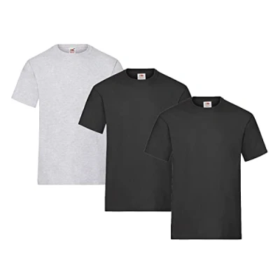 Image of Fruit of the Loom Men&#039;s T Shirt, Pack 3, XL