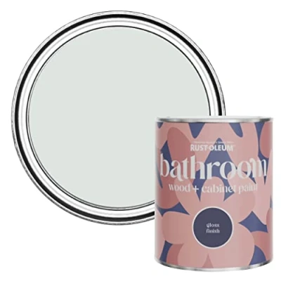 Image of Rust Oleum Grey Moisture Resistant Bathroom Wood and Cabinet Paint in Gloss Finish Library 750ml