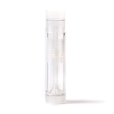 Image of 5ml Lip Balm Lipstick Twister with Push On Cap Natural Clear x 50