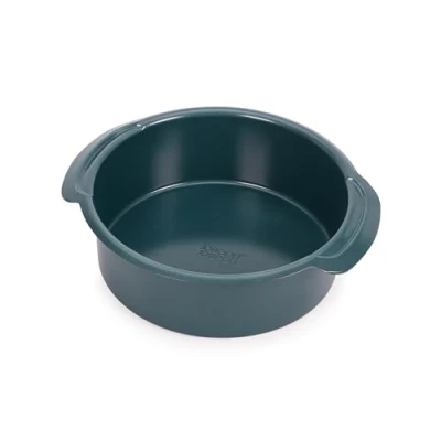 Image of Joseph Nest™ Bake Non Stick Round Cake Tin, 23cm, Carbon Steel, Easy Pull Handles, Stackable, Space Saving Design, 10 Year Guarantee