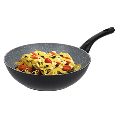 Image of URBN CHEF Forged Aluminium Induction Wok Chinese Frying Pan Cooking Pot Cookware