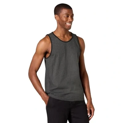 Image of Amazon Essentials Men&#039;s Regular Fit Vest, Black Charcoal Heather, XL