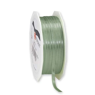 Image of Präsent Satin Ribbon Old Green 3 mm Width, 50 m Length