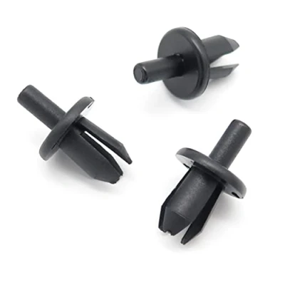 Image of VVO Fasteners Black Plastic Side Skirt, Sill Moulding Cover Trim Clips for Volvo 850 Saloon/Estate, C30, XC90, S80, V50, S40, S70, V70 (including XC), 960 / S90 V90, XC70, (Pack of 10)