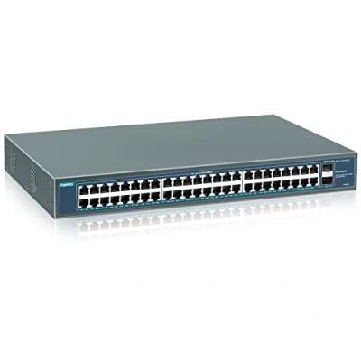 Image of YuanLey 48 Port Gigabit PoE Switch Unmanaged with 2 1000Mbps SFP Uplink, 50 802.3af/at 800W High Power PoE+ Network Switch, Metal Rackmount Over Ethernet