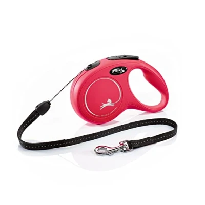 Image of Flexi New Classic Cord Red Small 8m Retractable Dog Leash/Lead for dogs up to 12kgs/26lbs