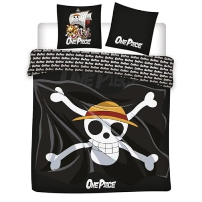 Image of Double Bed Set, One Piece Bed, Reversible Duvet Cover 240 x 220 cm + 2 Pillowcases 65 cm, Polycotton