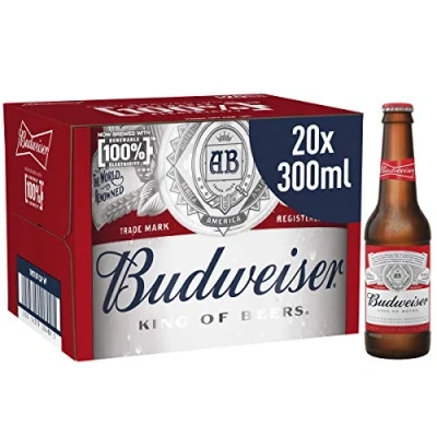 Image of Budweiser Beer Bottles 20x300ml