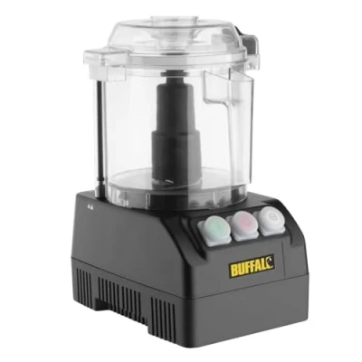 Image of Buffalo 600W Multi Function Food Processor Capacity: 3 Litre, Black Includes S Blade, 2 &amp; 4 mm Slicing Disc, 5 Grating Disc Single Pulse Speed Settings, CK164