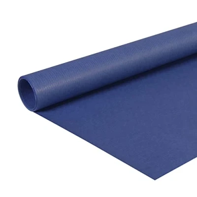 Image of Clairefontaine 195763C One Roll Kraft Laid Paper Colour: Navy Blue Dimensions: 10x0.70m 65g Gift Wrapping, DIY, Crafts