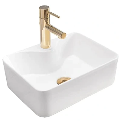 Image of REA Kelly Mini Bathroom Sink Made of Ceramic White U8196,