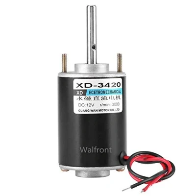 Image of 12V/24V 30W CW/CCW Permanent Magnet DC Motor Reversible Electric Gear High Speed Low Noise for DIY Generator XD 3420 (12V 3000RPM)