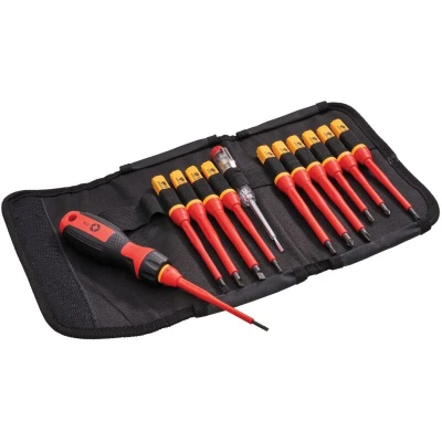 Image of Faithfull Quick Change VDE Screwdriver Set 13 Piece