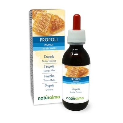 Image of Propolis (Propolis) Resin Hydroalcoholic Mother Tincture NATURALMA Liquid Extract Drops 120 ml Food Supplement