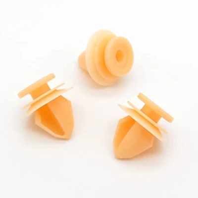 Image of VVO Fasteners Orange Plastic Front Wheel Arch Flare &amp; Trim Moulding Clips for Renault Captur, (Pack of 10)