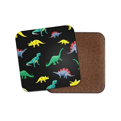 Image of 1 x Dinosaur Coaster Jurassic T Rex Kids Son Fun #13127