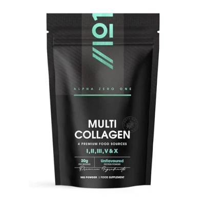 Image of Multi Collagen Protein Powder 1kg Types I, II, III, V &amp; X Hydrolyzed Grass Fed Bovine, Wild Caught Fish, Free Range Chicken Eggshell Collagen. by Alpha01