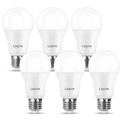 Image of Lepro E27 Screw Bulbs 100W Equivalent, Warm White 2700K LED Bulb, 13.5W 1521LM Edison Light Bulb Super Bright, Energy Saving Bulbs, Non Dimmable, Pack of 6